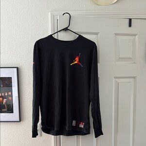 Air Jordan Black Long Sleeve Tee Iconic Comfort